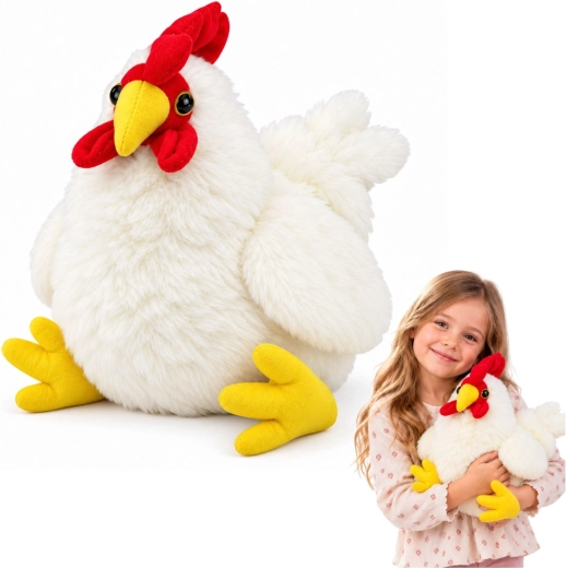 Gallina de peluche para abrazar de 40 cm
