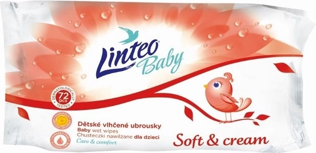 Toallitas húmedas infantiles Linteo Baby Soft and cream 72 uds.