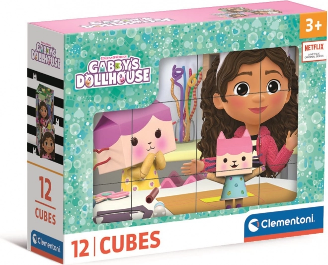 Cubos de imágenes Casa Mágica de Gabby – 12 cubos CLEMENTONI