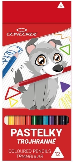 Lápices de colores CONCORDE triangulares, 12 colores