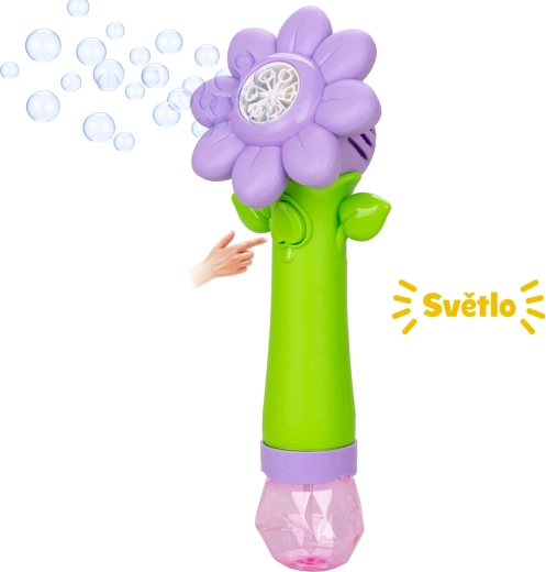 Sun Fun máquina de burbujas con forma de flor con iluminación LED