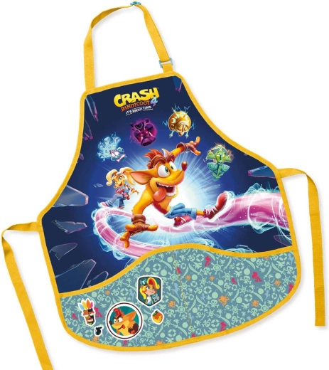 Delantal de trabajo infantil Crash Bandicoot 50 × 55 cm
