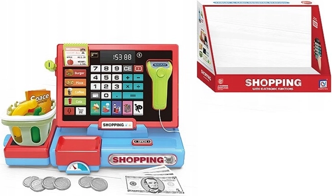 Caja registradora infantil para tienda a pilas