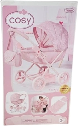 Cochecito rosa para muñecas Bayer Design PramCosy