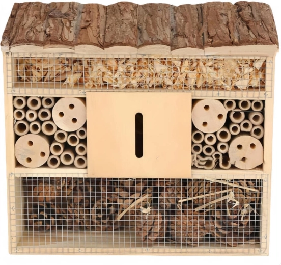 Hotel de insectos de madera 27 × 8 × 29,5 cm