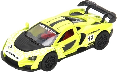 Coche de carreras metálico a escala 1:36 con puertas abatibles - 1 unidad