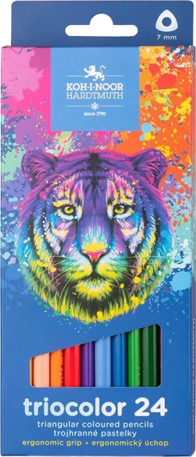 Lápices de colores triangulares KOH-I-NOOR Triocolor 12 uds