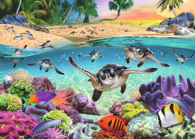 Puzzle crías de tortuga 500 piezas XXL