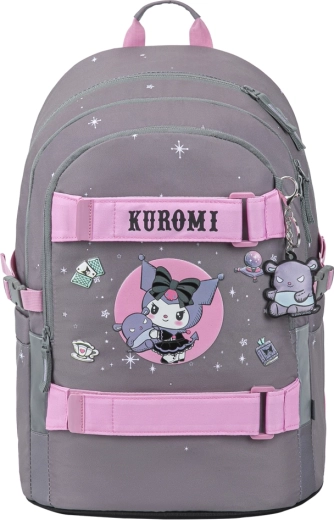 Mochila escolar Baagl Skate Kuromi gris