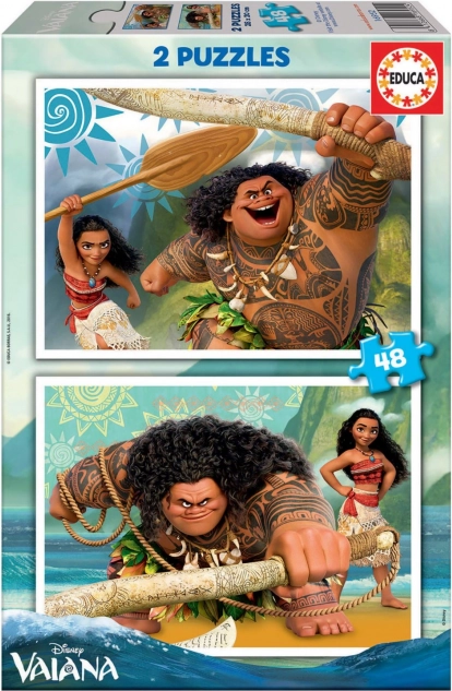 Puzzle Disney Vaiana valiente 2 x 48 piezas
