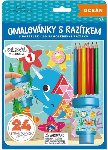 Libro para colorear con sello CONCORDE Océano