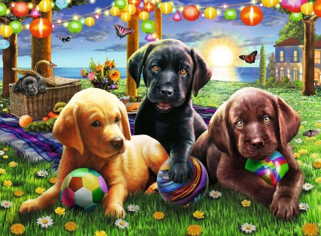 Puzzle Ravensburger Picnic de cachorros – 100 piezas