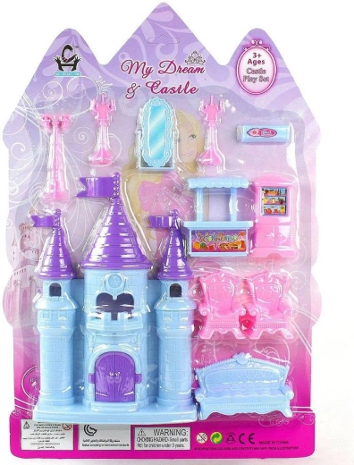 ADAR castillo azul para muñecas con accesorios (11 piezas)