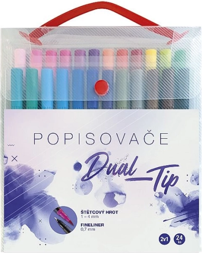 Set de rotuladores Concorde Dual‑Tip, 24 colores en caja