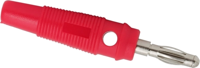Conector banana de goma para cable de 3 mm