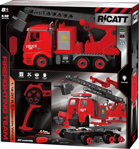 Kit de construcción R/C de camión de bomberos 1:18, 74 piezas