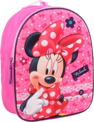 Mochila infantil 3D Minnie Mouse rosa 31 cm