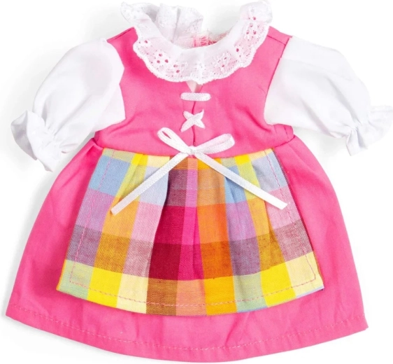 Bigjigs Toys vestido rosa con delantal para muñeca de 28 cm