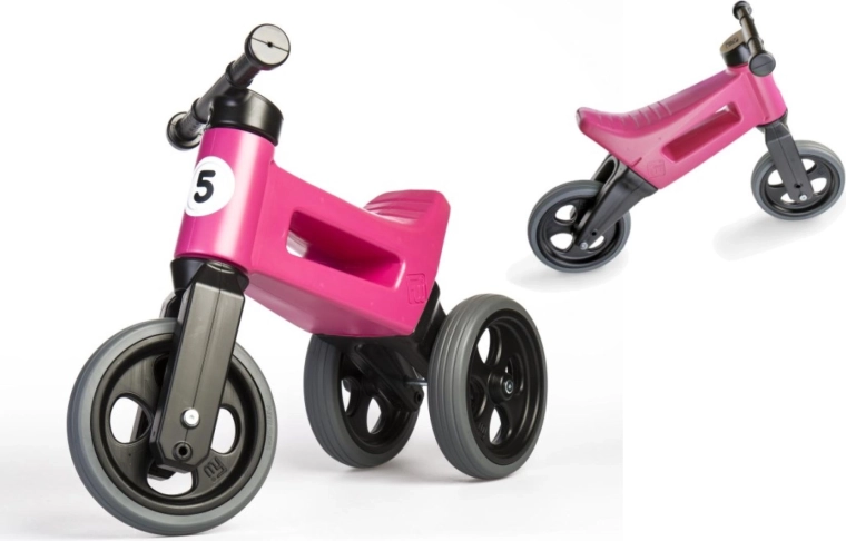 Bicicleta de equilibrio Funny Wheels Rider Sport 2en1 para niños – Rosa