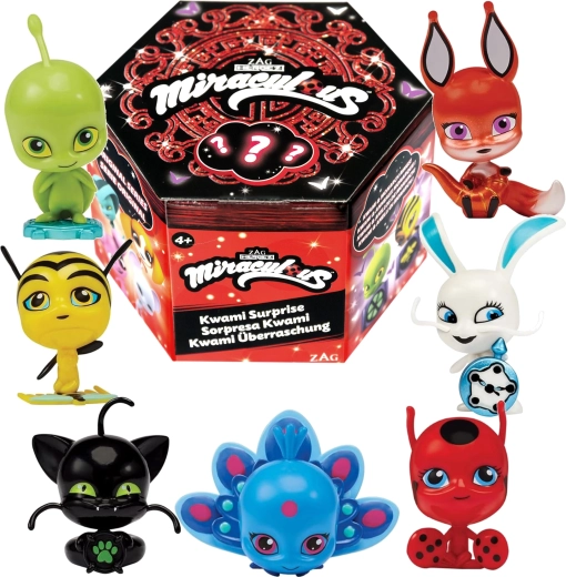 Caja sorpresa de kwami Miraculous – figura sorpresa (Ladybug y Cat Noir)