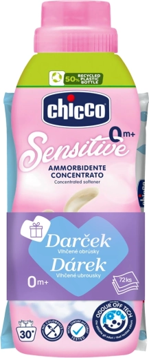 Suavizante Chicco Baby Sensitive Abrazo floral 750 ml + toallitas húmedas 72 uds gratis