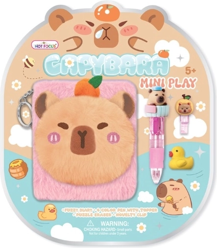 Diario de peluche Hot Focus con accesorios capibara