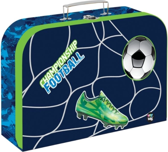 Maletín infantil de laminado con motivo de fútbol 34 cm