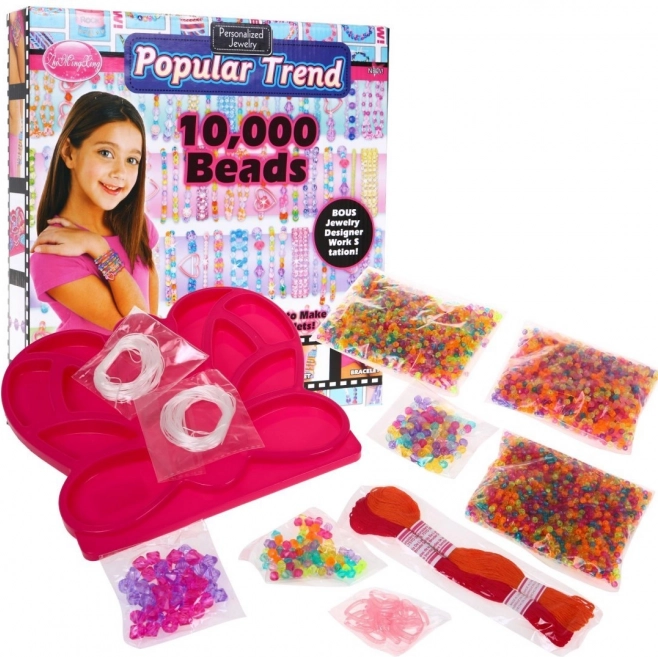 Set creativo para fabricar joyas para niños 6+ con cuentas y base con forma de mariposa, más de 10 000 piezas