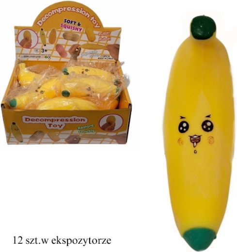 Plátano antiestrés para apretar - 1 pieza