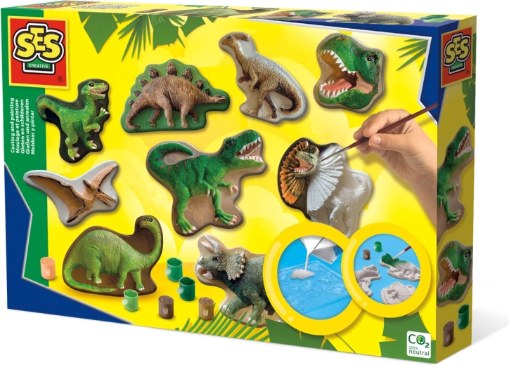 Moldeado y pintura de dinosaurios