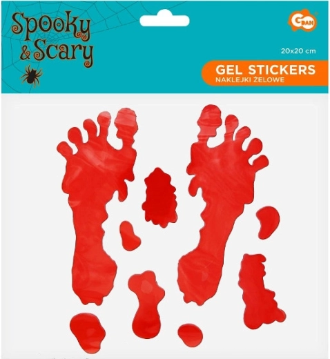 Pegatinas de gel huellas sangrientas y manchas de sangre para Halloween