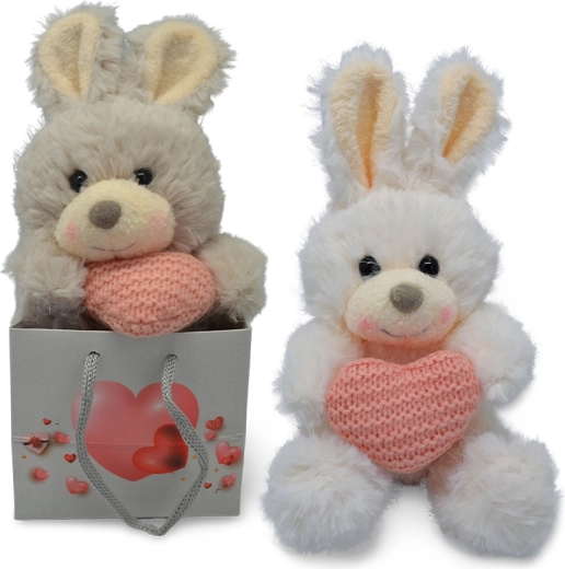 Conejito de peluche con corazón PLYŠÁKOV – 2 colores