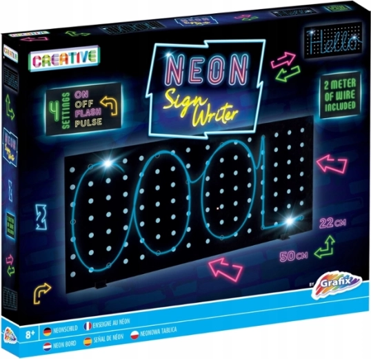 Tablero luminoso de neón con cable LED