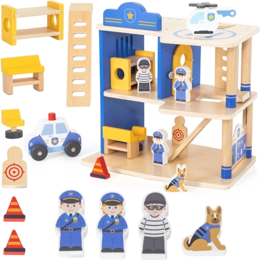 Estación de policía de madera Viga Toys con accesorios