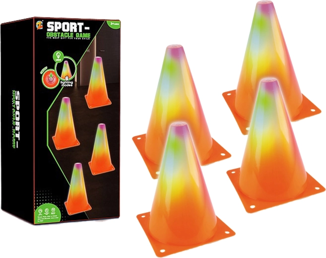Conos LED luminosos – set de 4 uds.