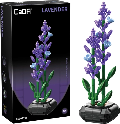 Set de construcción CaDA lavanda en maceta 23 cm, 205 piezas