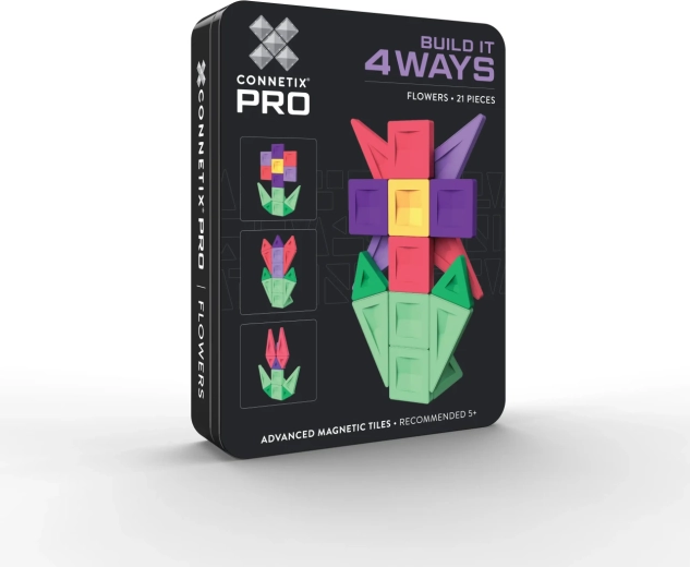 CONNETIX PRO set de construcción Flores, 4 formas, 21 piezas
