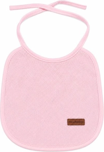 New Baby babero infantil de rizo con forro de PVC rosa - 1 pieza