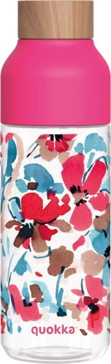 Botella para beber Quokka Ice Red Flowers 720 ml
