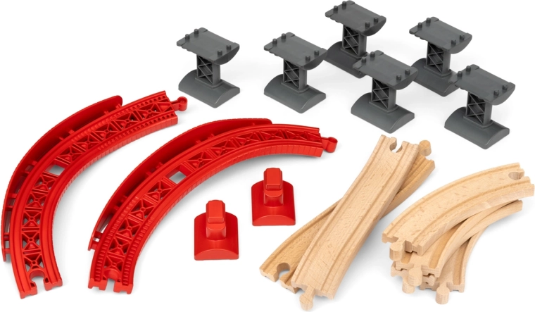BRIO World set de curvas ascendentes de vías