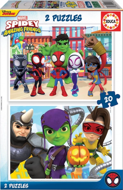 Educa Puzzle Spidey y sus increíbles amigos 2x20 piezas