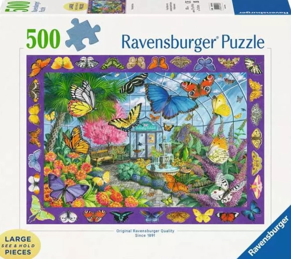 Puzzle Ravensburger Pabellón de mariposas XXL 500 piezas