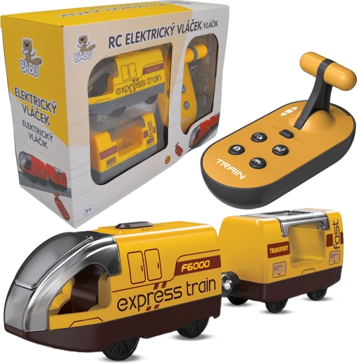 BABU tren eléctrico con control remoto amarillo - 2 unidades