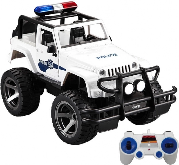 Coche de policía Jeep teledirigido 1:12 Double Eagle