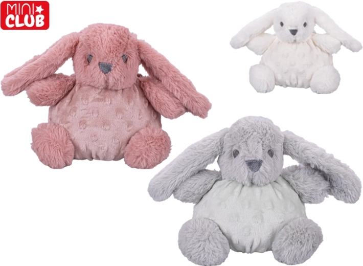 Conejito de peluche con sonajero Mini Club 16 cm
