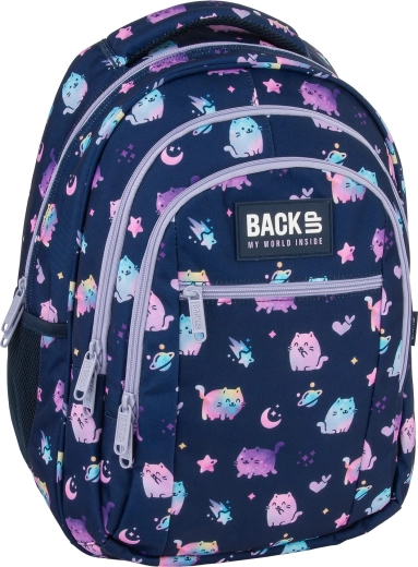 Mochila escolar BackUP Violet Kittens 26 l