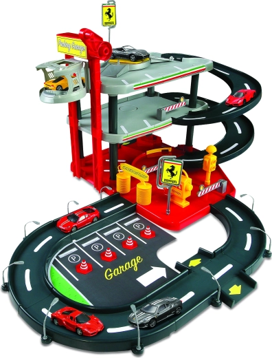 Garaje FERRARI Race & Play para niños con ascensor y lavadero