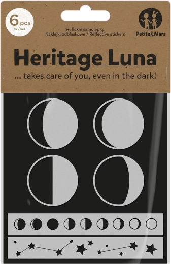 Pegatinas reflectantes PETITE&MARS Heritage Luna para cochecito