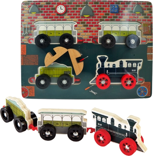 Puzles de madera de trenes – set de 4 uds. BABU