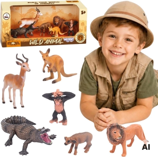 Woopie set de figuras de animales safari 6 uds.